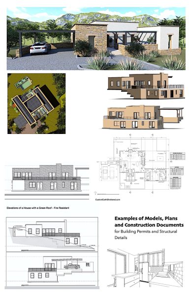 Hillside underground house green roof house